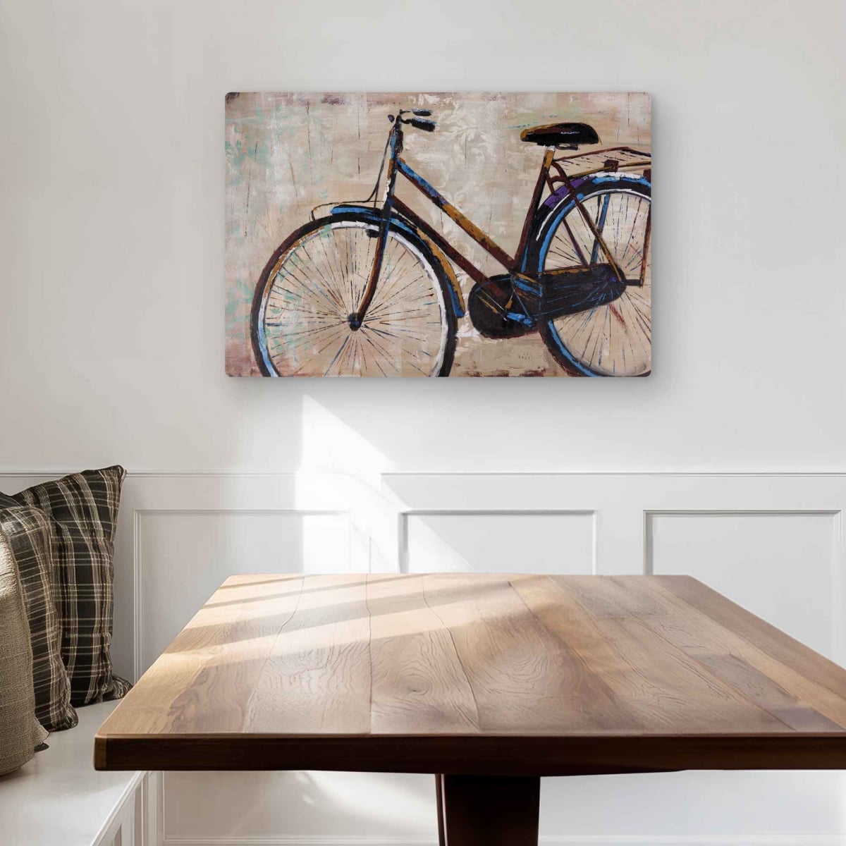 C1MP2030A0OTVT 20 x 30 in. Industrial Bicycle Metal Print Wall Art - Brown Man Cave Decor