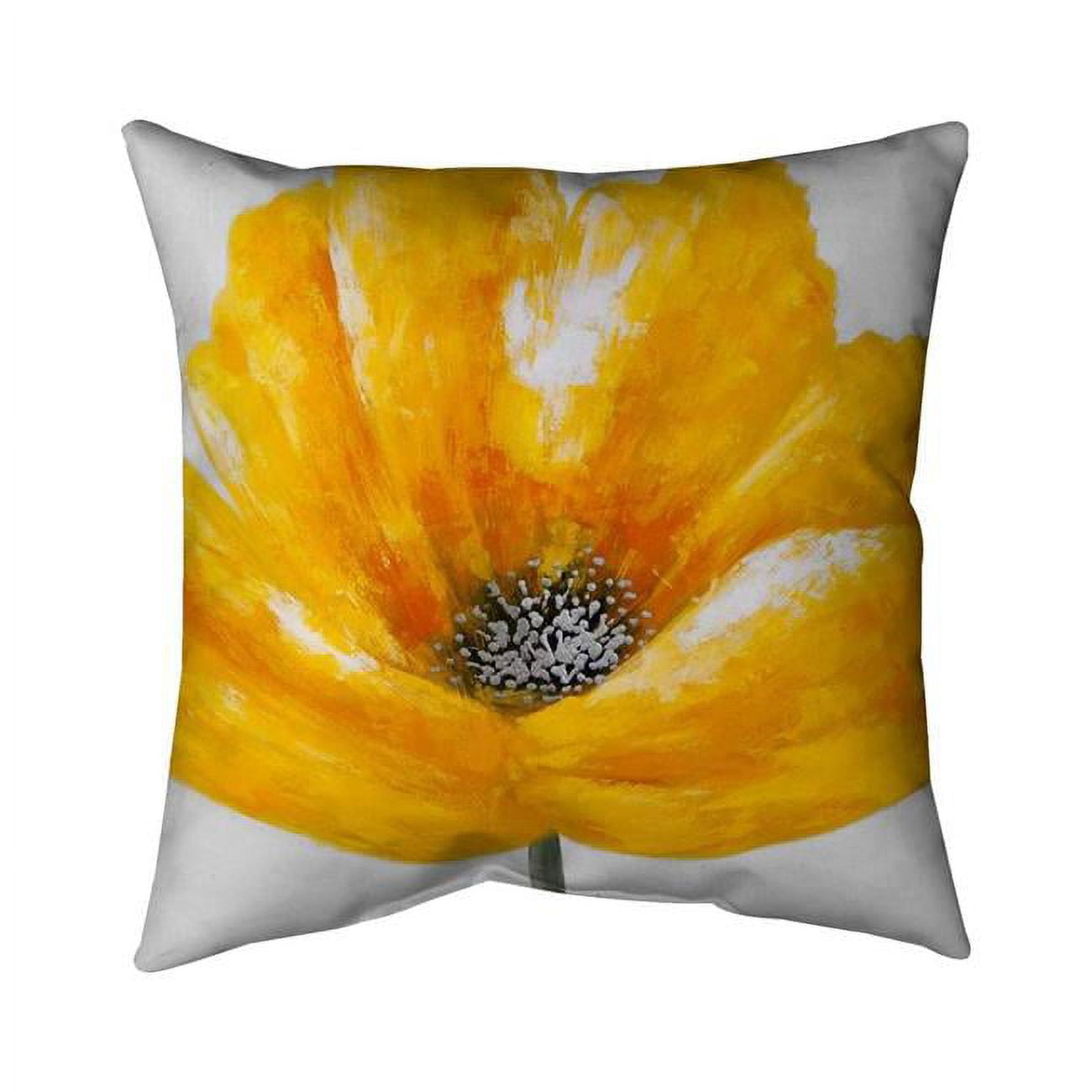 18 x 18 in. Beautiful Yellow Flower-Double Sided Print Indoor Pillow