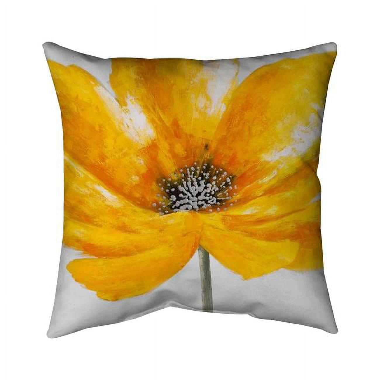 18 x 18 in. Big Yellow Flower-Double Sided Print Indoor Pillow