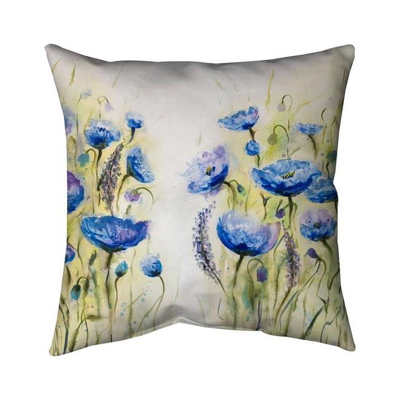 18 x 18 in. Blue Garden-Double Sided Print Indoor Pillow