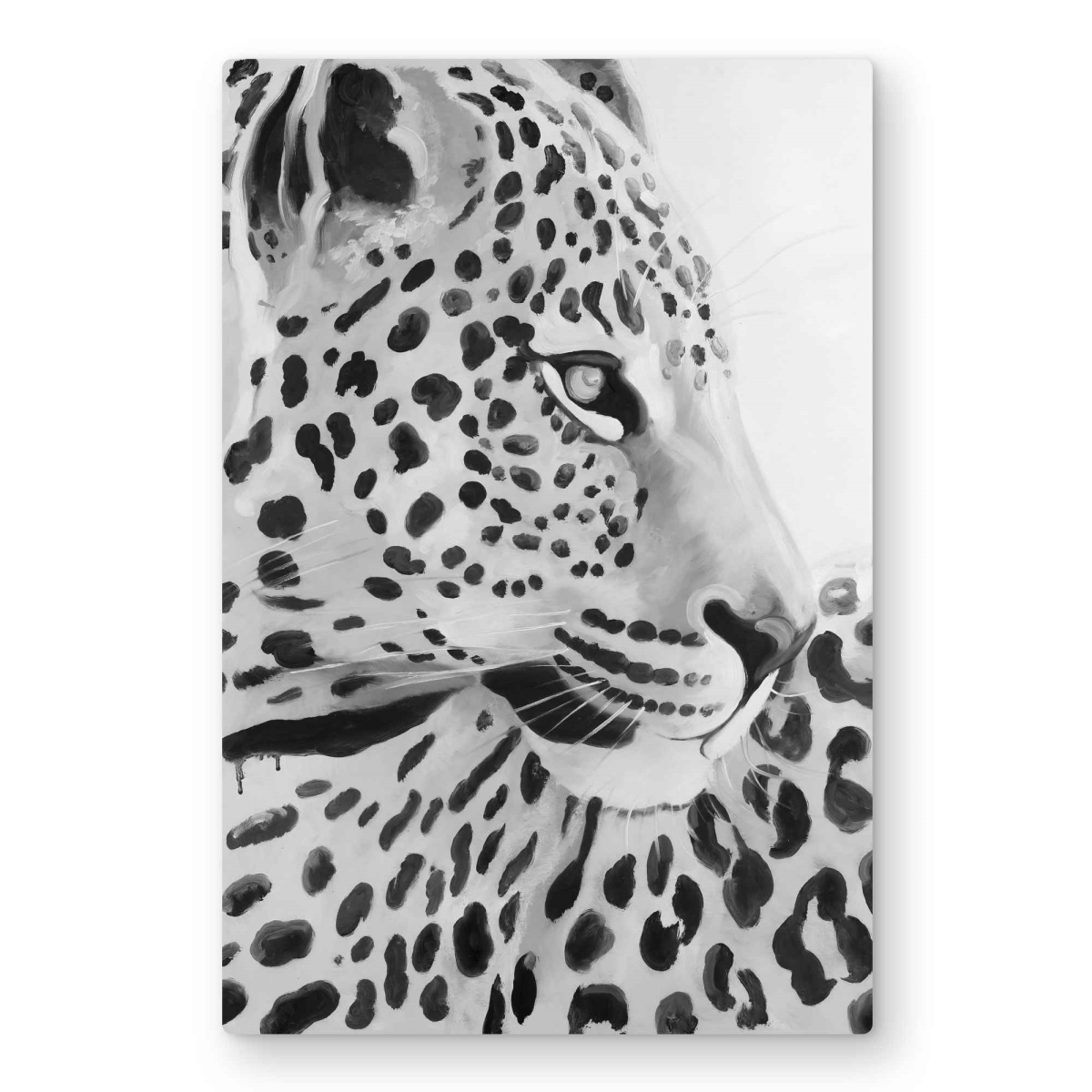 C1MP2030HTTG6I 20 x 30 in. Beautiful Leopard - White Metal Print Wall Art for Home Decor