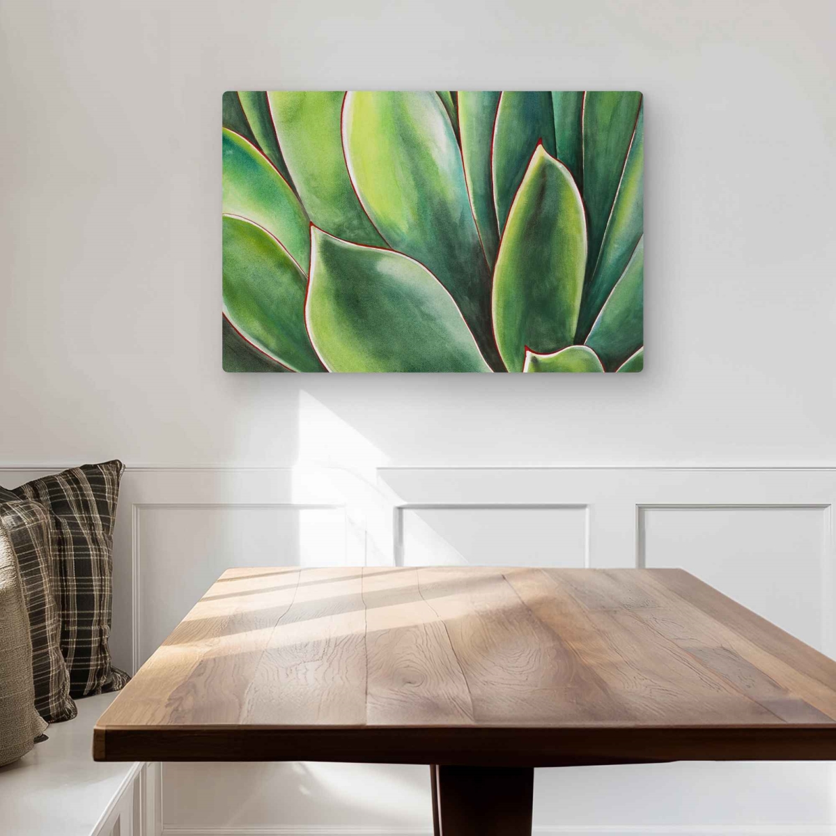 C1MP2030G08DCY 20 x 30 in. Watercolor Agave Plant Wall Art - Illustrative Cactus Metal Print