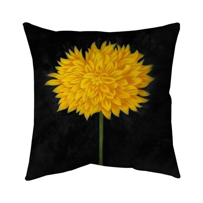 18 x 18 in. Yellow Chrysanthemum-Double Sided Print Indoor Pillow