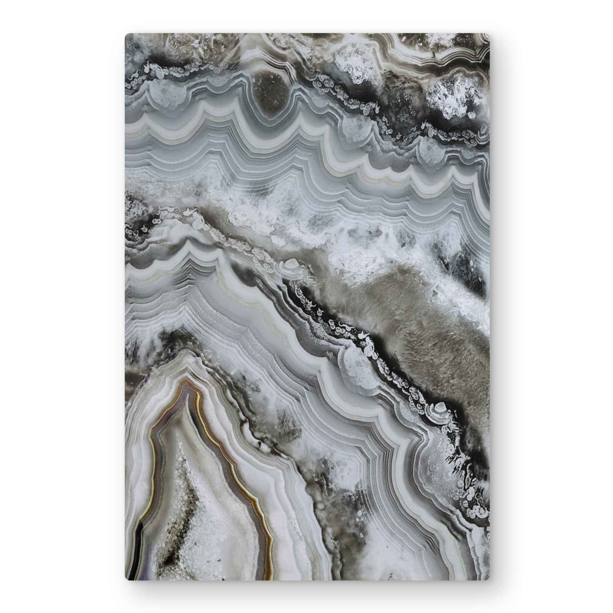 C1MP2030JMVJLB 20 x 30 in. Abstract Geode - Beige Metal Print Wall Art for Elegant Home Decor