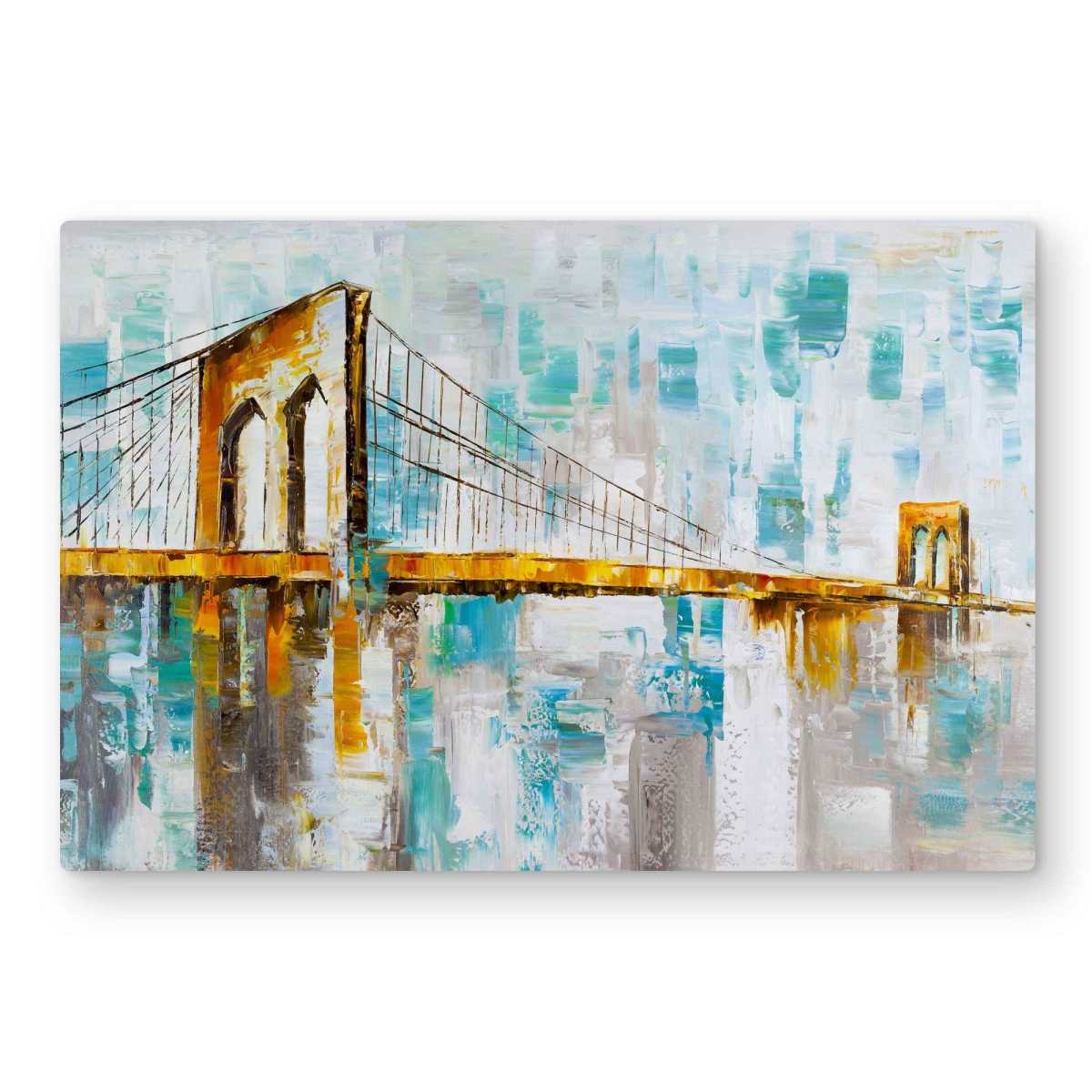 C1MP2030NJCNUA 20 x 30 in. Brooklyn Bridge Metal Print Wall Art - Stunning Home Decor Piece