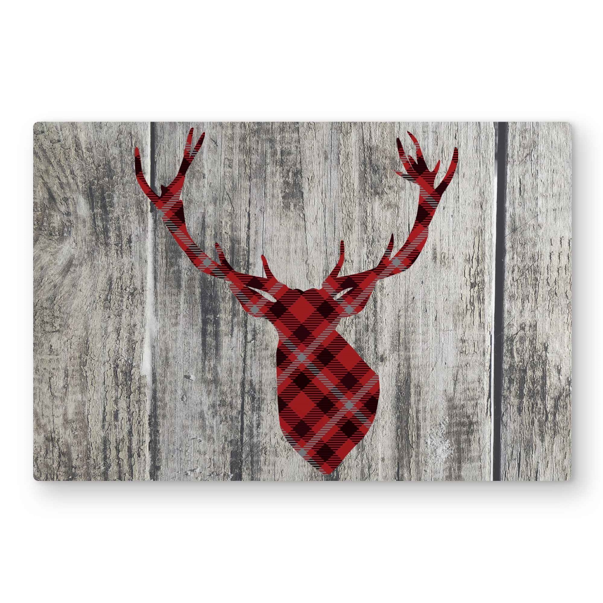 C1MP2030RRRZL0 20 x 30 in. Wood & Deer - Rustic Holidays Metal Print Wall Art for Home Decor