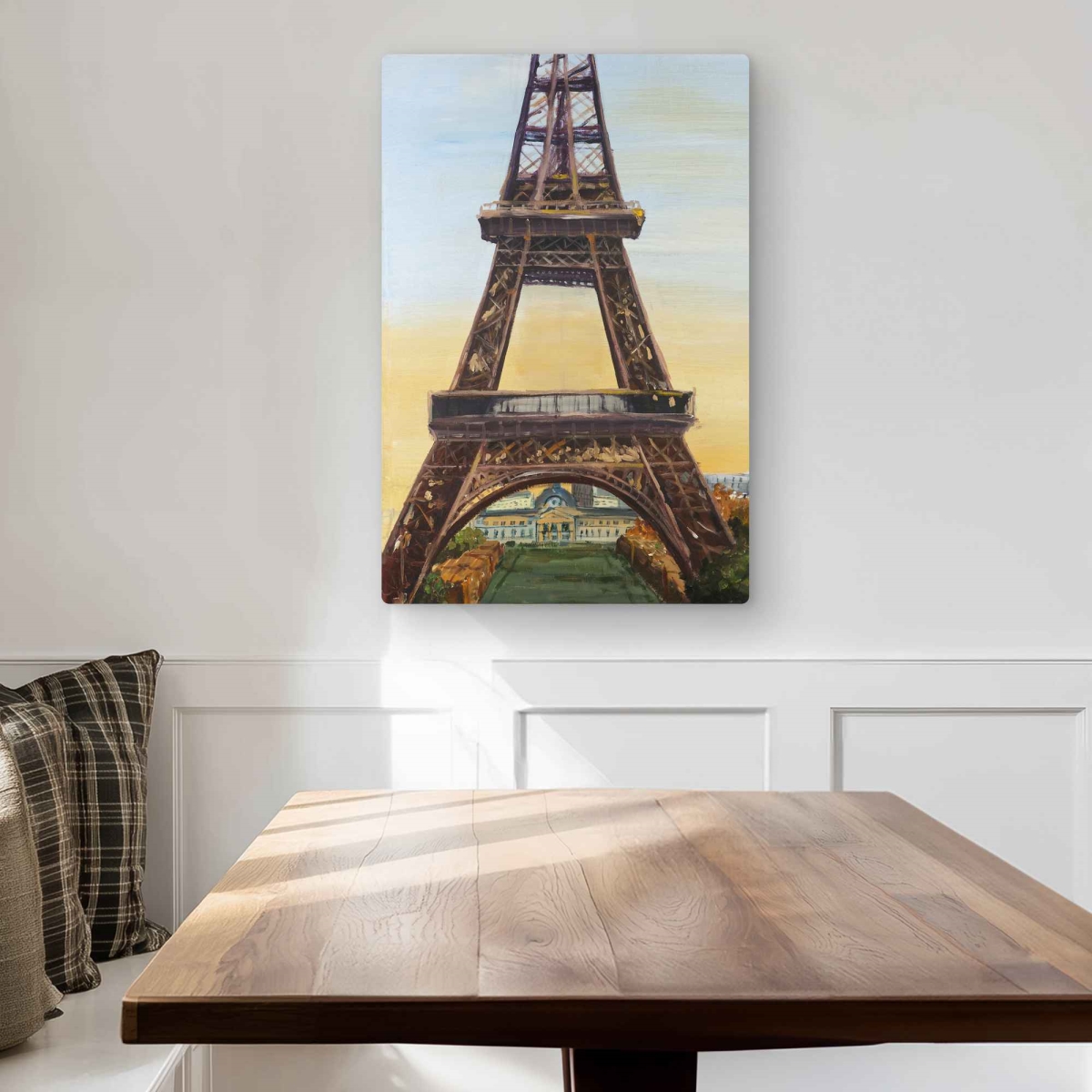 C1MP2030RWU8YD 20 x 30 in. Eiffel Tower by Dawn Wall Art - Livingroom Landscapes Metal Print