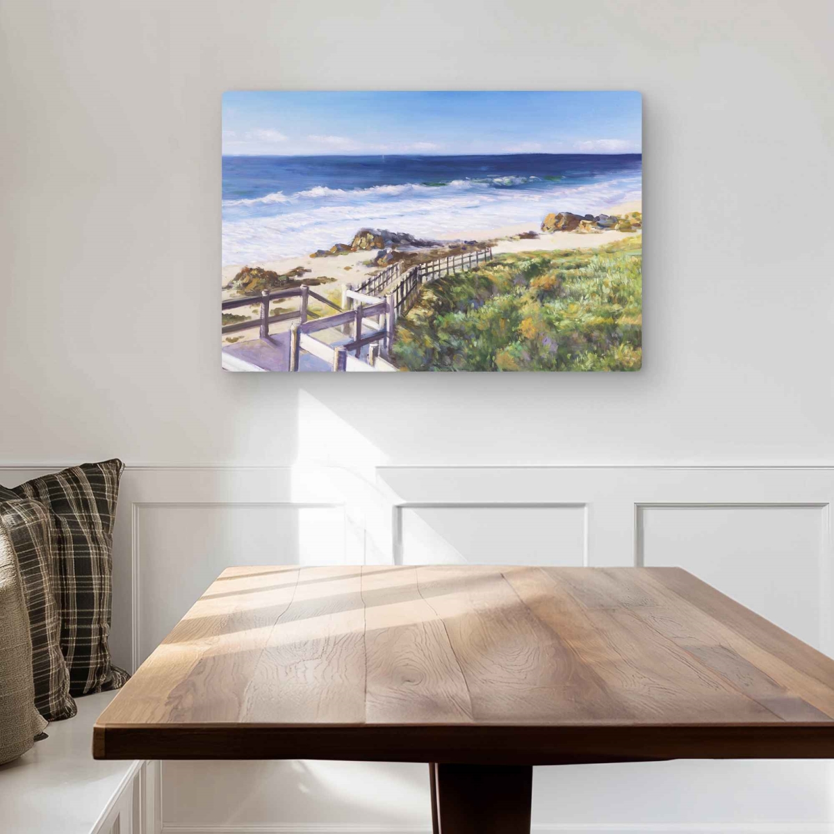 C1MP2030ODIPYZ 20 x 30 in. Walk To the Beach - Livingroom Marine Metal Print Wall Art for Decor