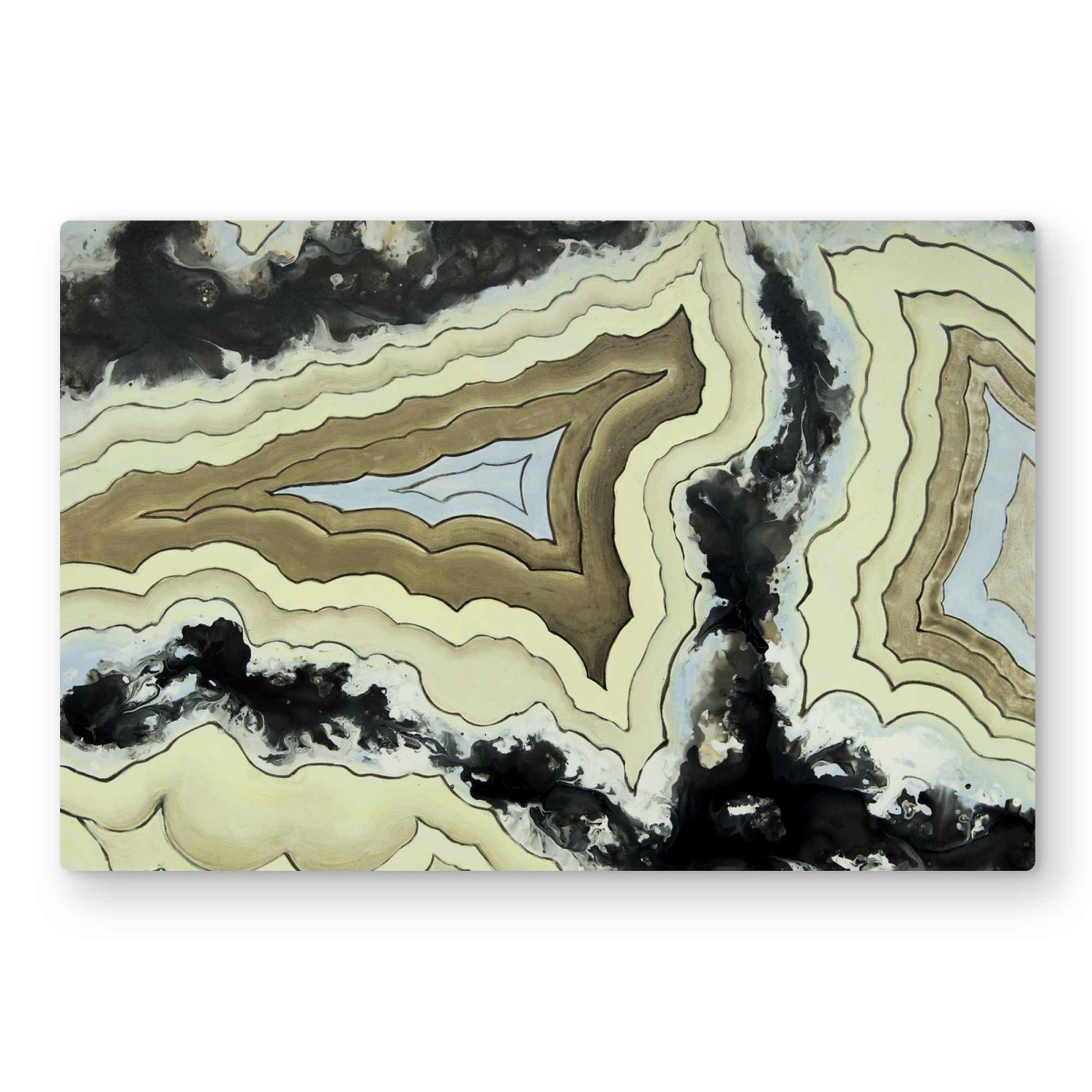 C1MP2030R9SLEG 20 x 30 in. Lace Agate - Abstract Metal Print Wall Art - Unique Art