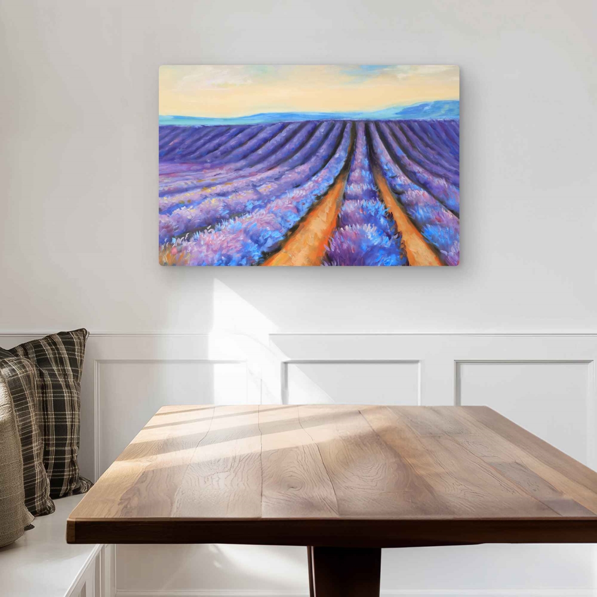 C1MP2030RG7NW8 20 x 30 in. Lavender Fields - Botanical Contemporary Metal Print Wall Art - Decor