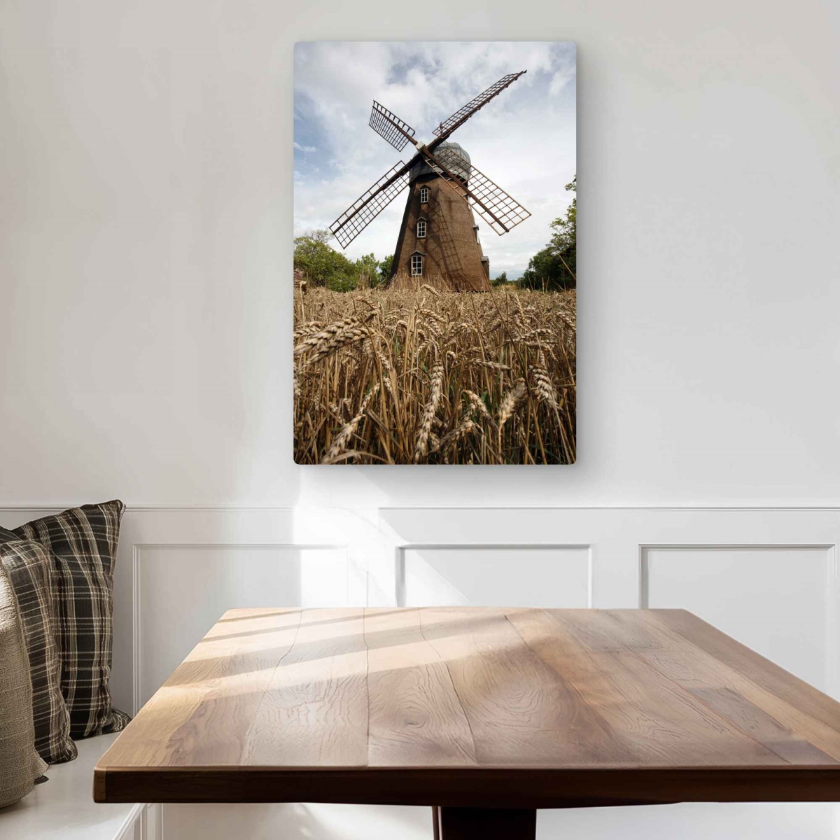 C1MP2030WNS3IH 20 x 30 in. Windmill - Trees Landscapes Metal Print Wall Art for Home Decor