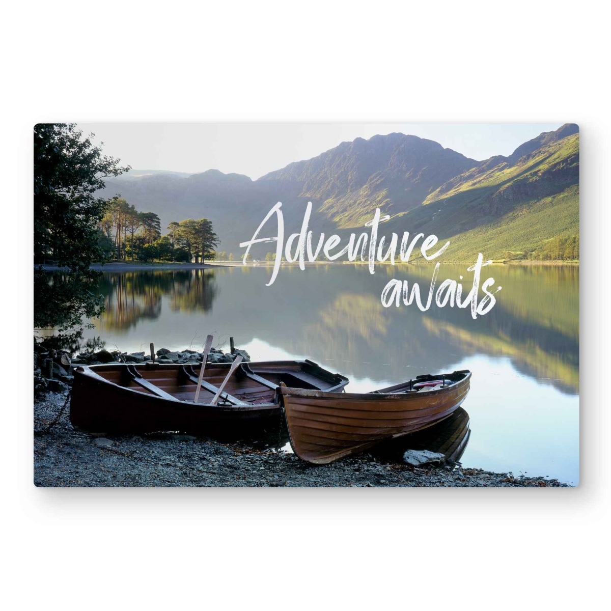C1MP203064UBJA 20 x 30 in. Adventure Awaits Wall Art - Bedroom Scandinavian Metal Print Decor
