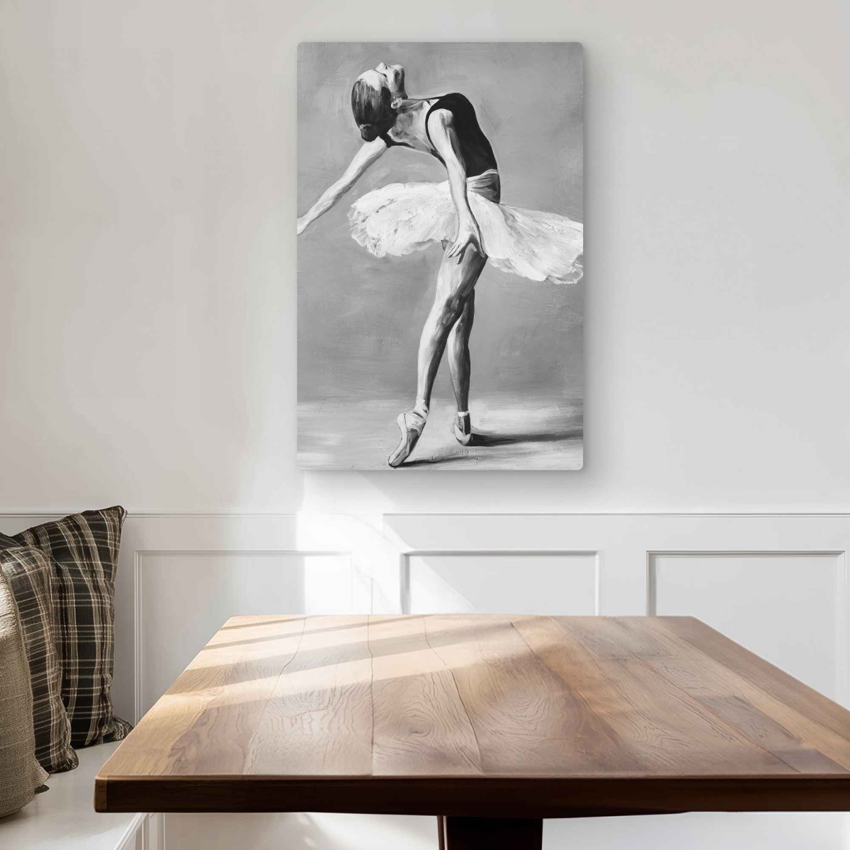 C1MP203066JG9R 20 x 30 in. Classic Ballet Dancer - White Hobbies Metal Print Wall Art for Decor