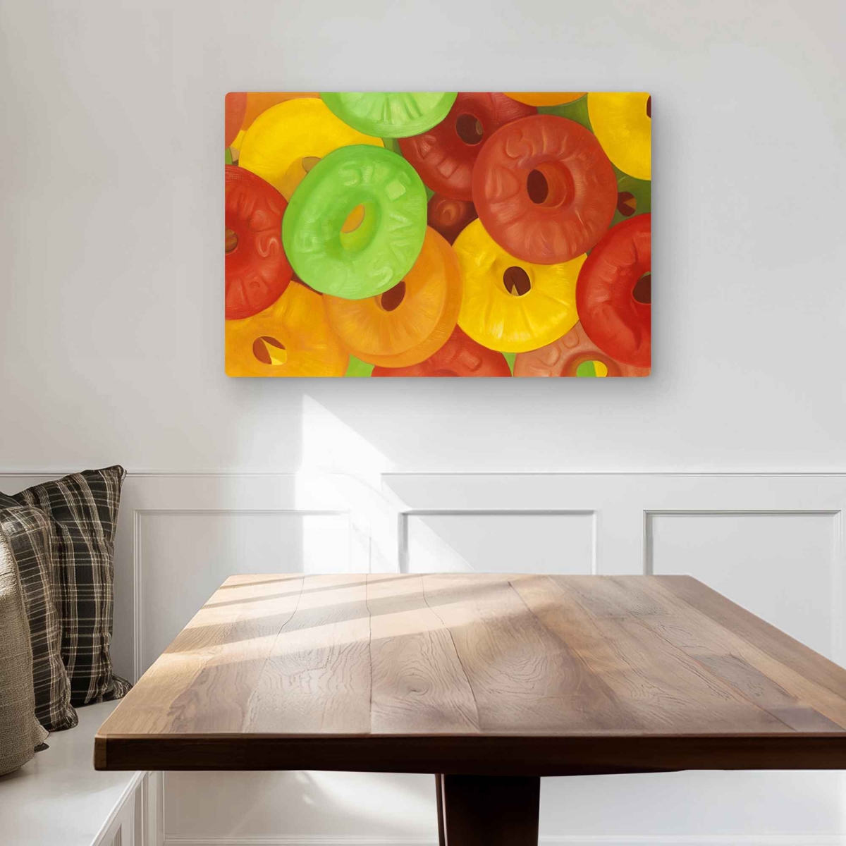 C1MP20306AYHEC 20 x 30 in. Colorful Jujubes Wall Art - Orange Gastronomy Metal Print