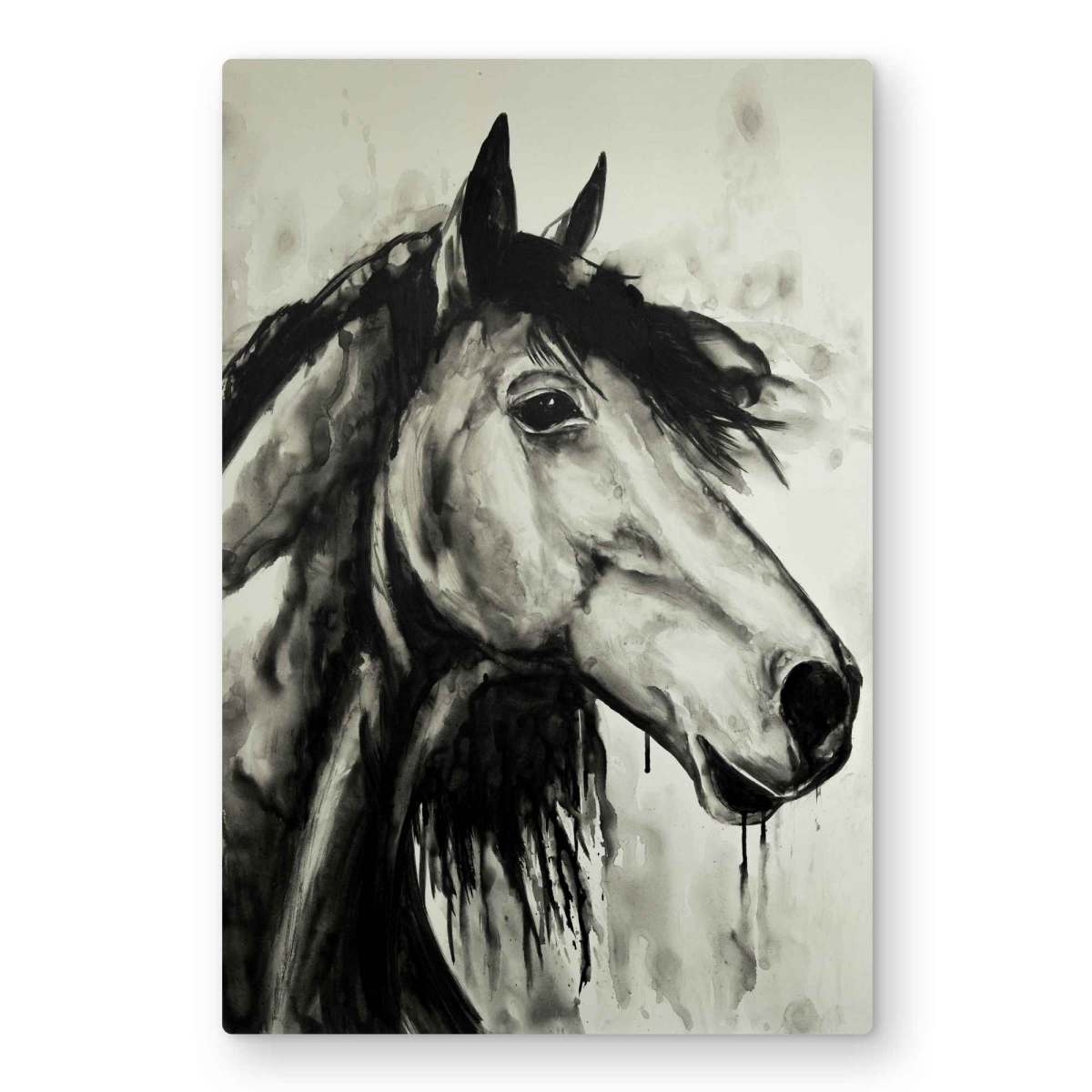C1MP20307TW2GH 20 x 30 in. Spirit Horse - Sepia Metal Print Wall Art for Home Decor - Unique Art