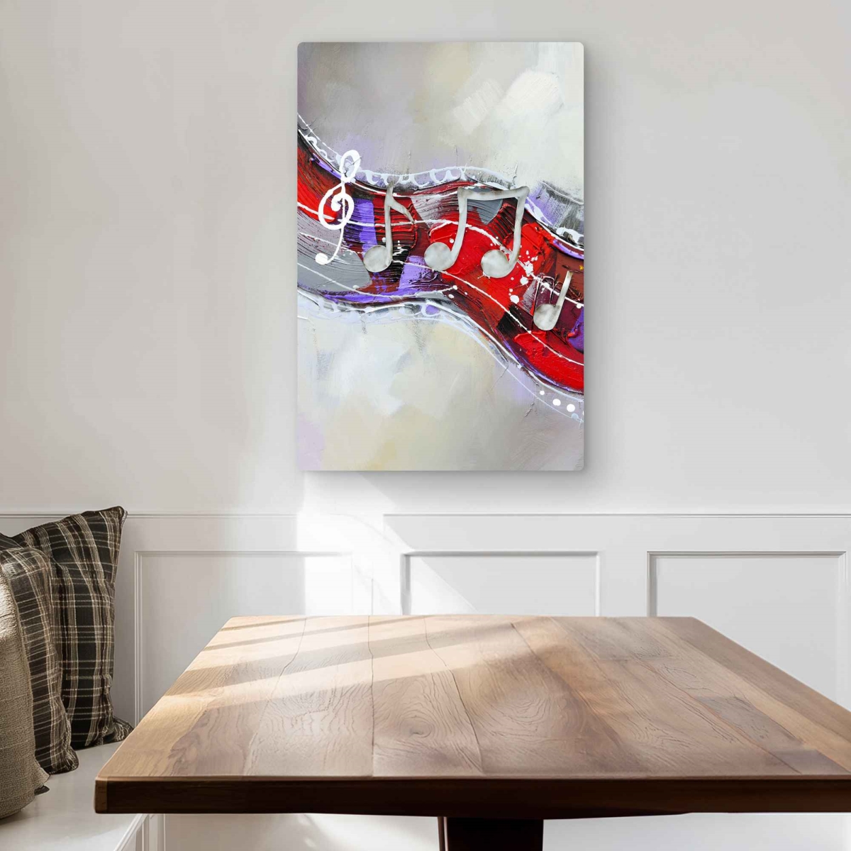 C1MP2030CLG22E 20 x 30 in. Symphony - Contemporary Red Metal Print Wall Art for Home Decor