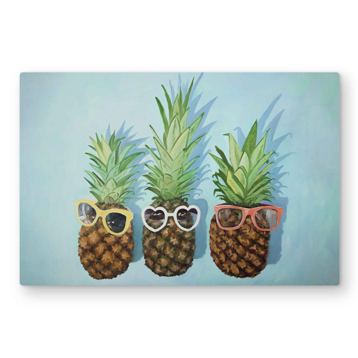 C1MP2030CNN4CU 20 x 30 in. Summer Pineapples Wall Art - Children Art Food Metal Print Decor