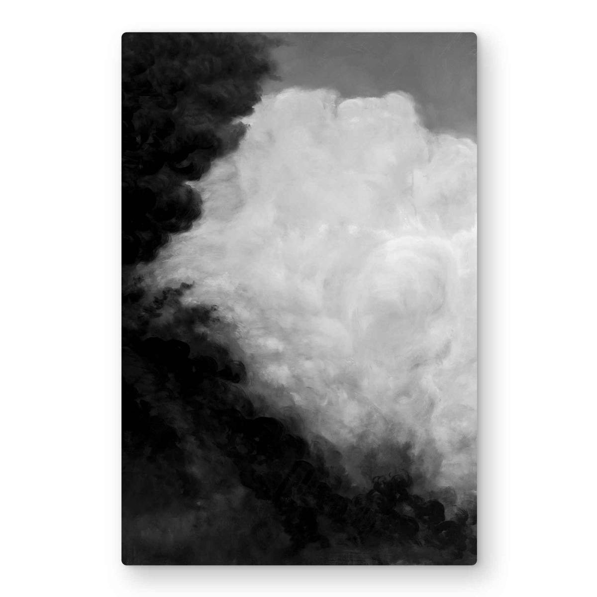 C1MP2030GB1Z6M 20 x 30 in. Dark Monochrome Clouds Wall Art - Mountains Monochrome Metal Print