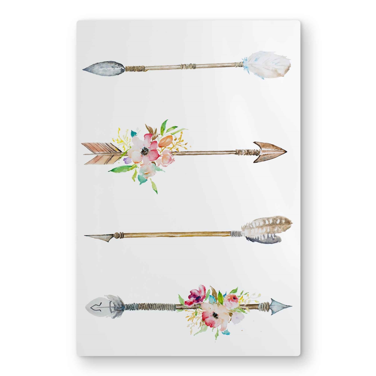 C1MP2030H5EYHI 20 x 30 in. Flaches Et Fleurs - Pink Object Metal Print Wall Art for Home Decor