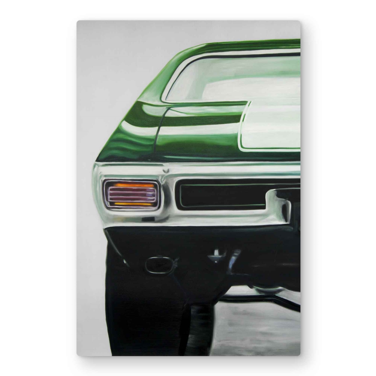C1MP2030MTMX2Q 20 x 30 in. Classic Dark Green Car - Metal Print Wall Art for Home Decor