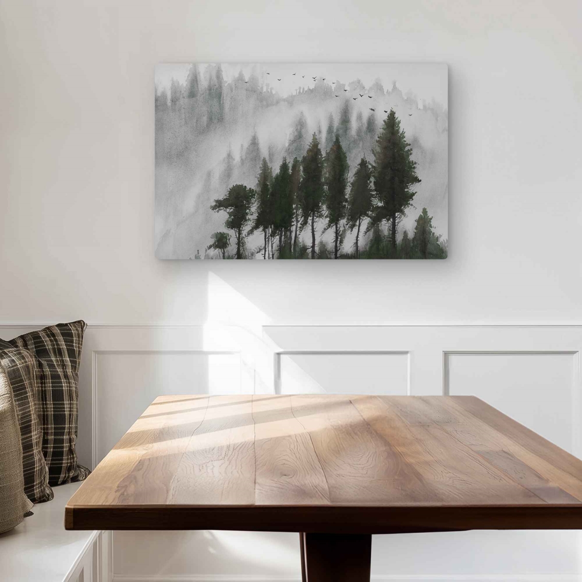 C1MP2030NCGPFH 20 x 30 in. Mountains Landscape Dark Watercolor Wall Art - Scandinavian Metal Print