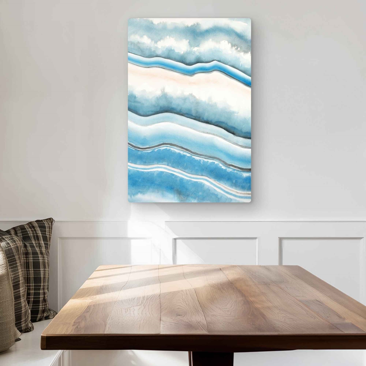 C1MP2030W56Y0H 20 x 30 in. Textured Geode - White Metal Print Wall Art for Bathroom Decor