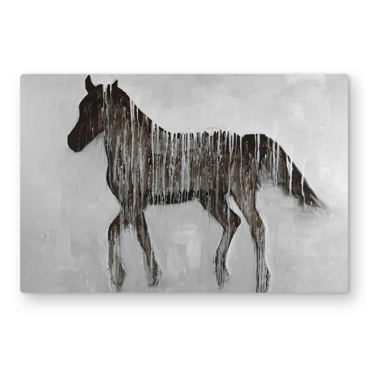 C1MP2030VRMVCF 20 x 30 in. Gambading Abstract Horse Wall Art - Western Metal Print