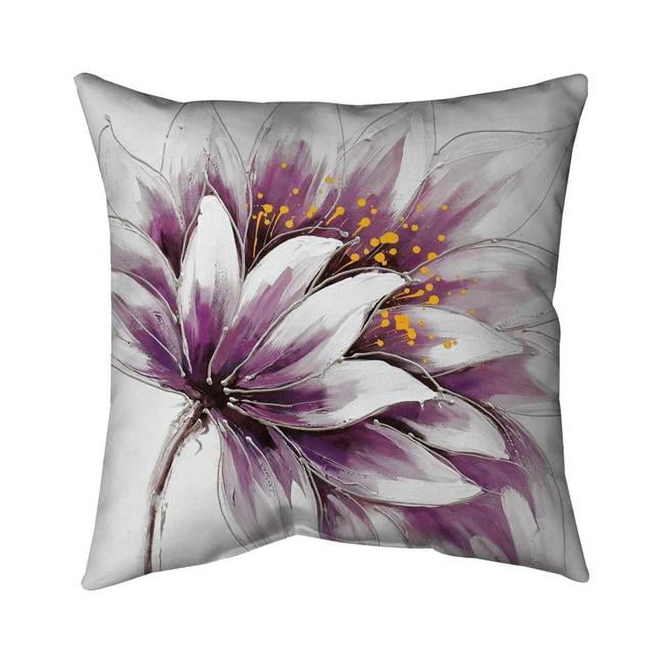 18 x 18 in. Purple Flower-Double Sided Print Indoor Pillow