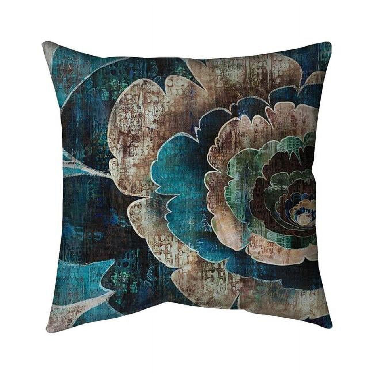 18 x 18 in. Blue Flower Montage-Double Sided Print Indoor Pillow