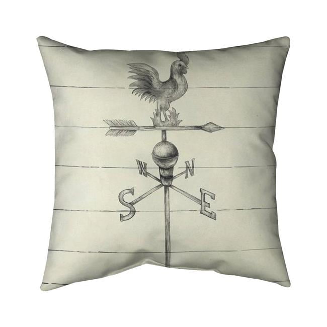 18 x 18 in. Vintage Weathervane-Double Sided Print Indoor Pillow