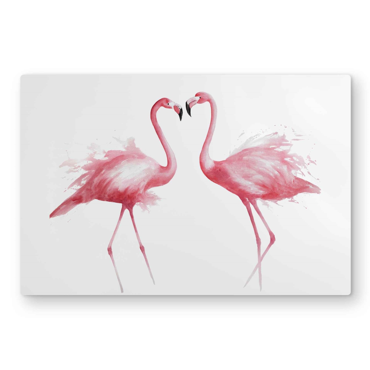 C1MP203049SXF4 20 x 30 in. Two Pink Flamingo Watercolor Wall Art - Exotic Pink Metal Print Decor