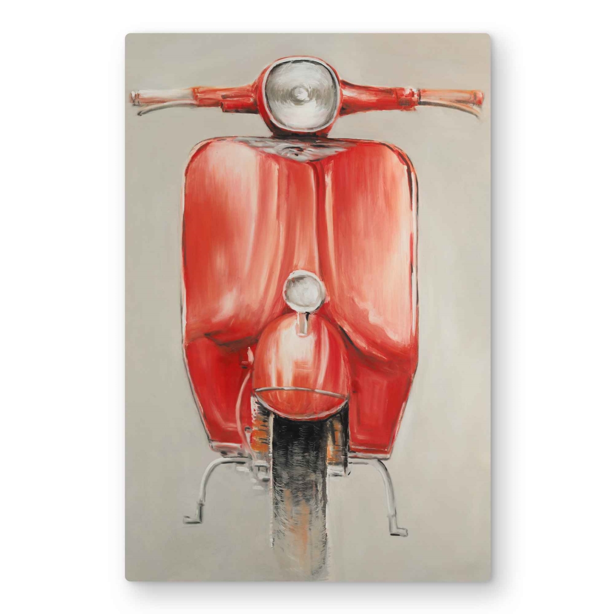 C1MP2030AVBORP 20 x 30 in. Small Red Moped Vintage Metal Print Wall Art - Home Decor Transport