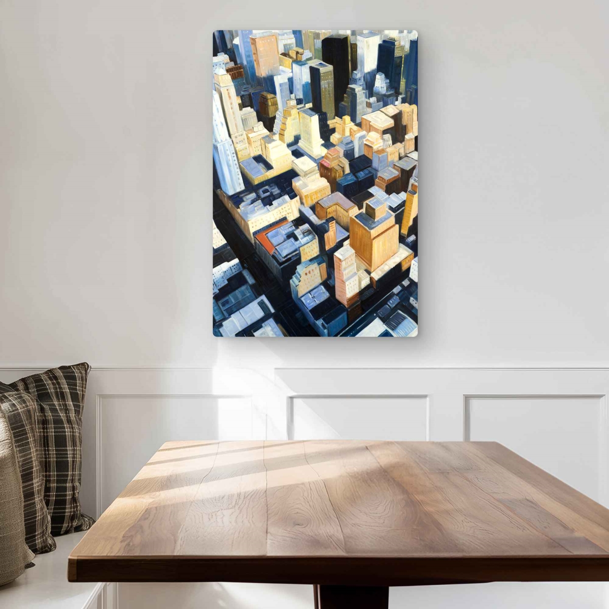 C1MP2030B2LETY 20 x 30 in. Manhattan View - Empire State Building Metal Print Wall Art - Decor