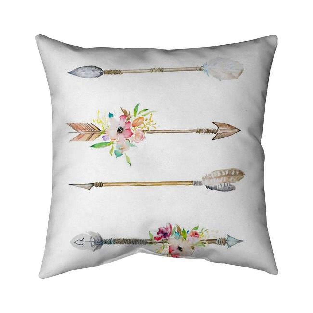 18 x 18 in. Fl Plus Ches Et Fleurs-Double Sided Print Indoor Pillow