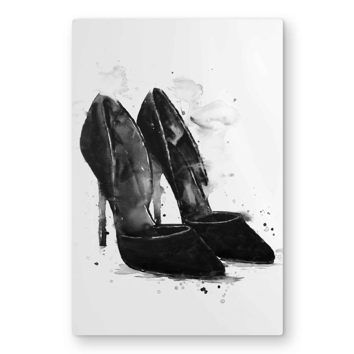 C1MP2030BH2P7N 20 x 30 in. Black Pumps - Women Fashion Metal Print Wall Art for Home Decor