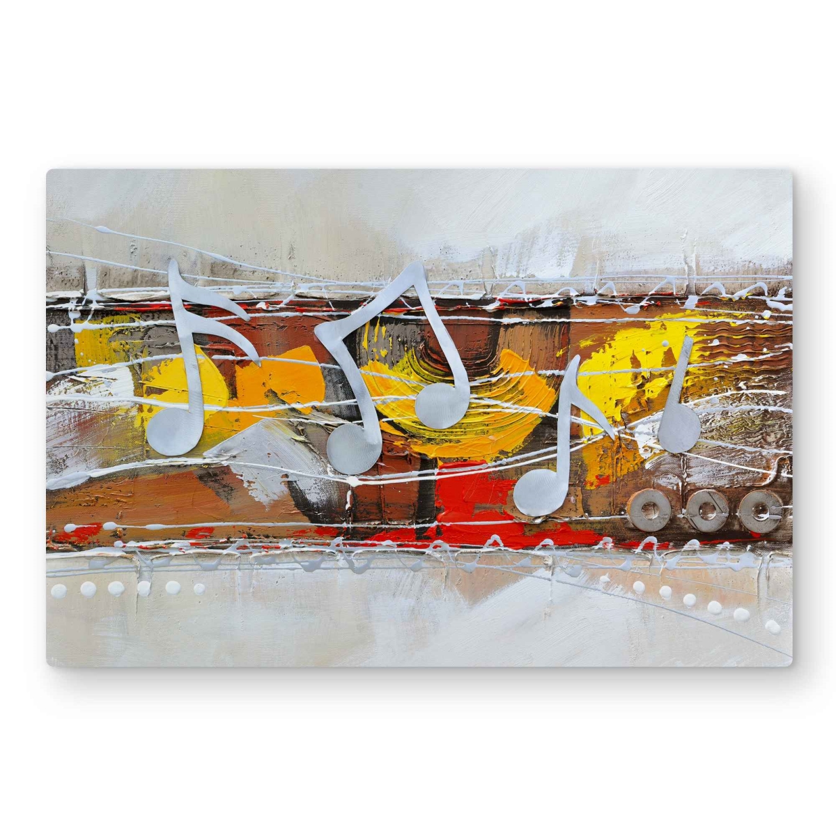 C1MP2030C2LF5O 20 x 30 in. Harmony - Orange Living Room Metal Print Wall Art for Home Decor