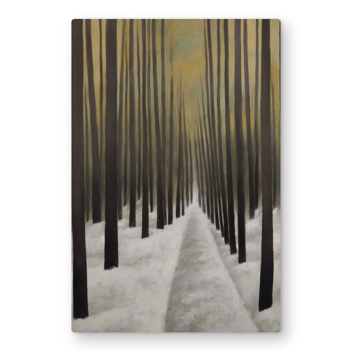 C1MP2030C3GOWI 20 x 30 in. Hiking in the Forest Wall Art - Seasons Gold Metal Print