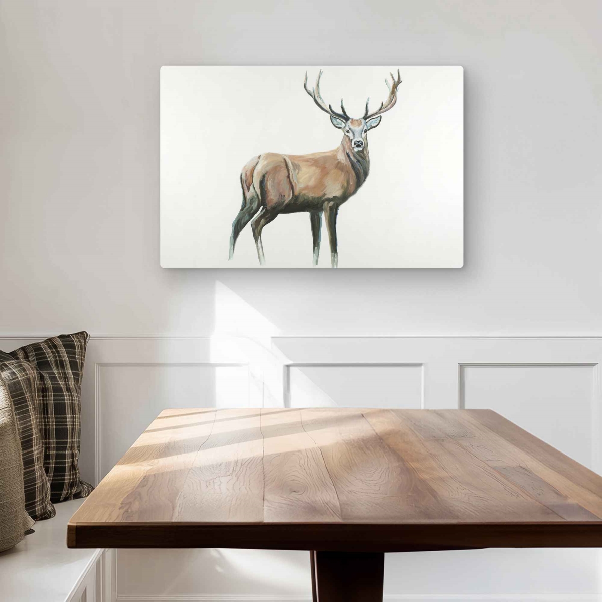 C1MP2030CFPHJQ 20 x 30 in. Deer - Brown Animals Metal Print Wall Art - Elegant Art