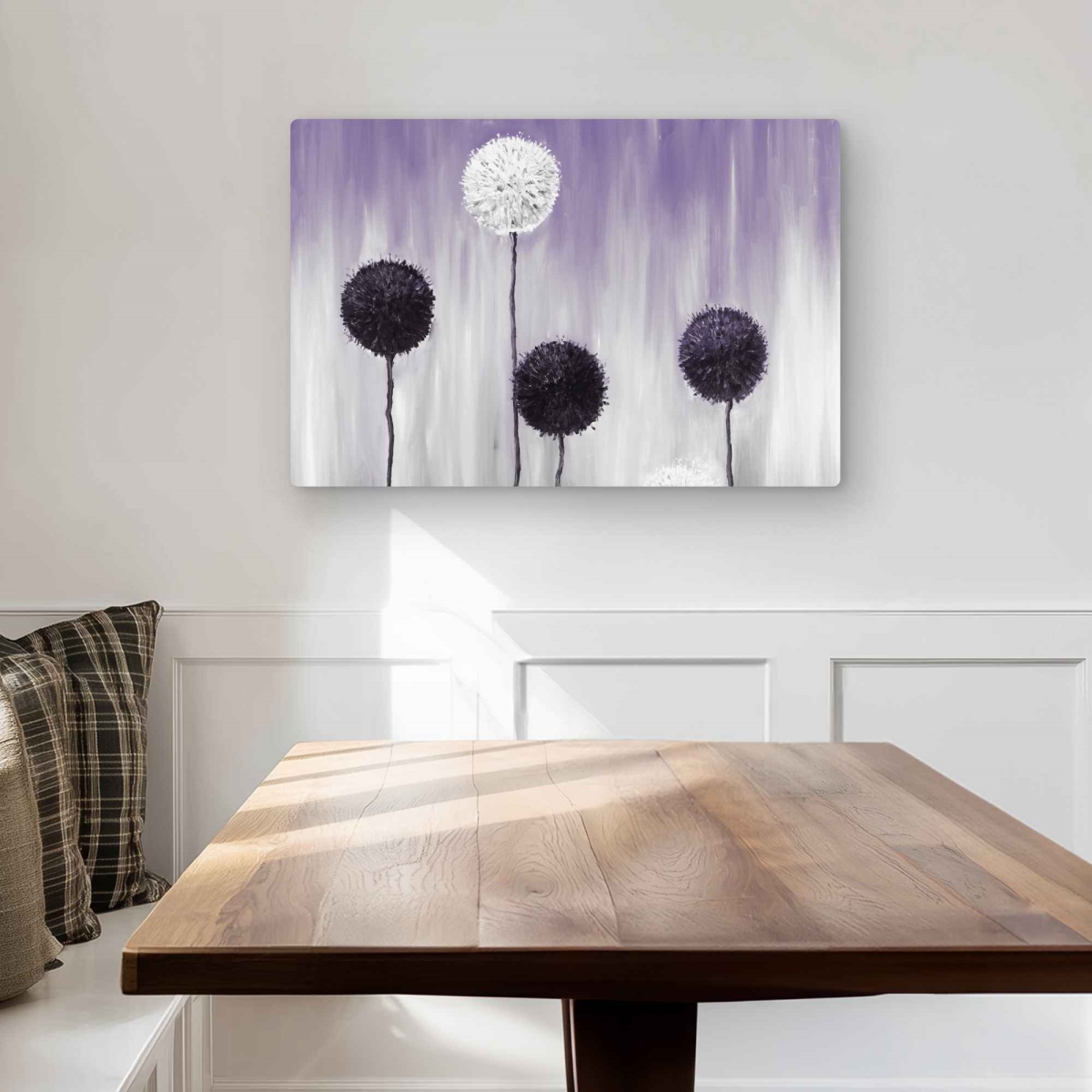 C1MP2030ER2UM9 20 x 30 in. Purple & White Allium Flowers Wall Art - Floral Metal Print Decor