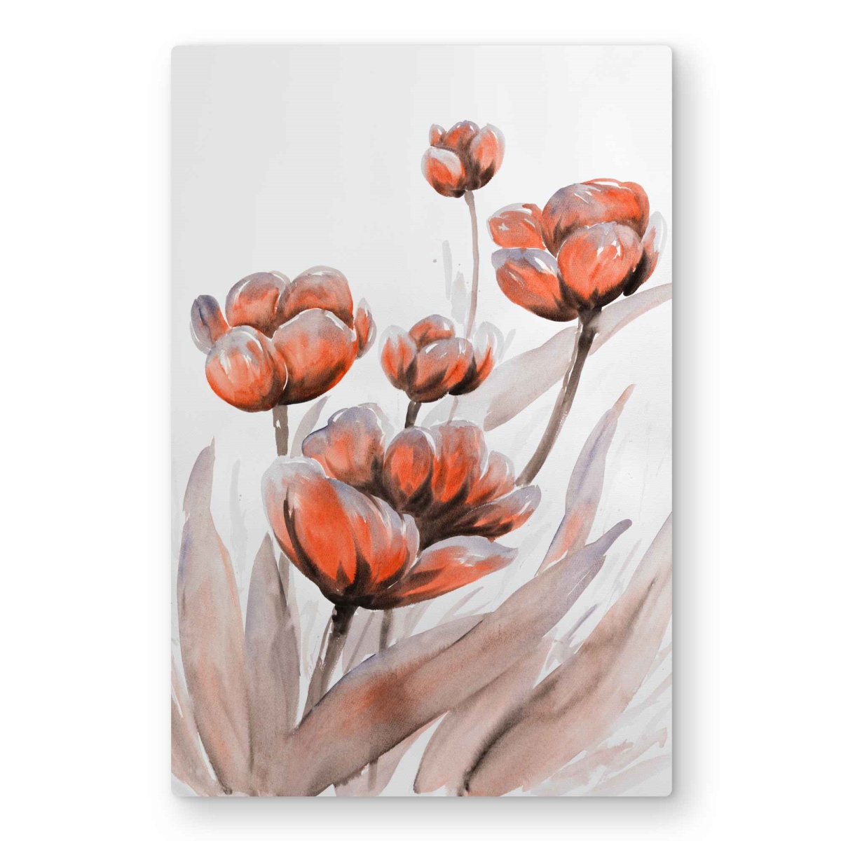 C1MP2030FVP6GX 20 x 30 in. Watercolor Wild Flowers Wall Art - Botanical Metal Print