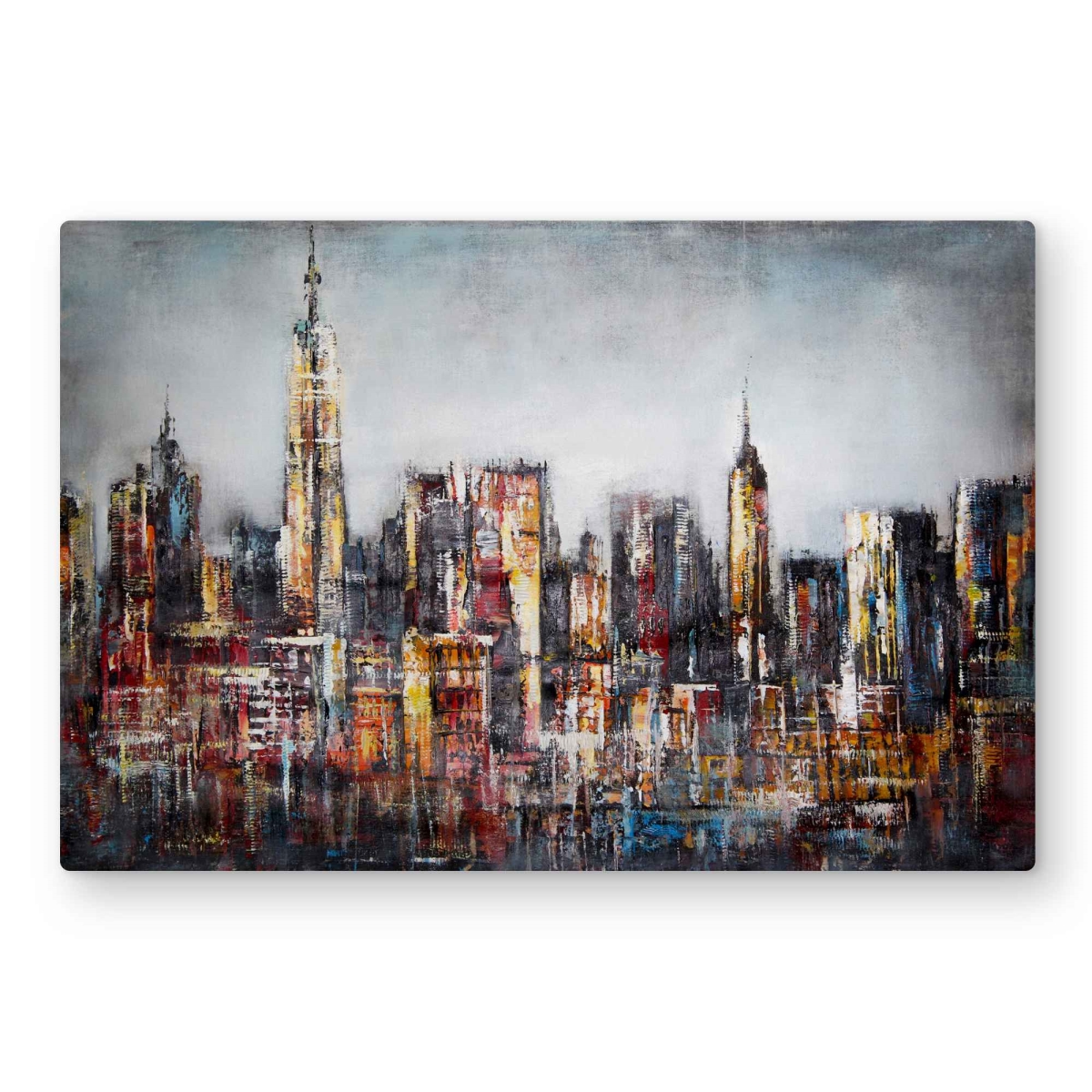 C1MP2030L7CMPJ 20 x 30 in. Dark Cityscape - Bedroom Building Metal Print Wall Art for Home Decor