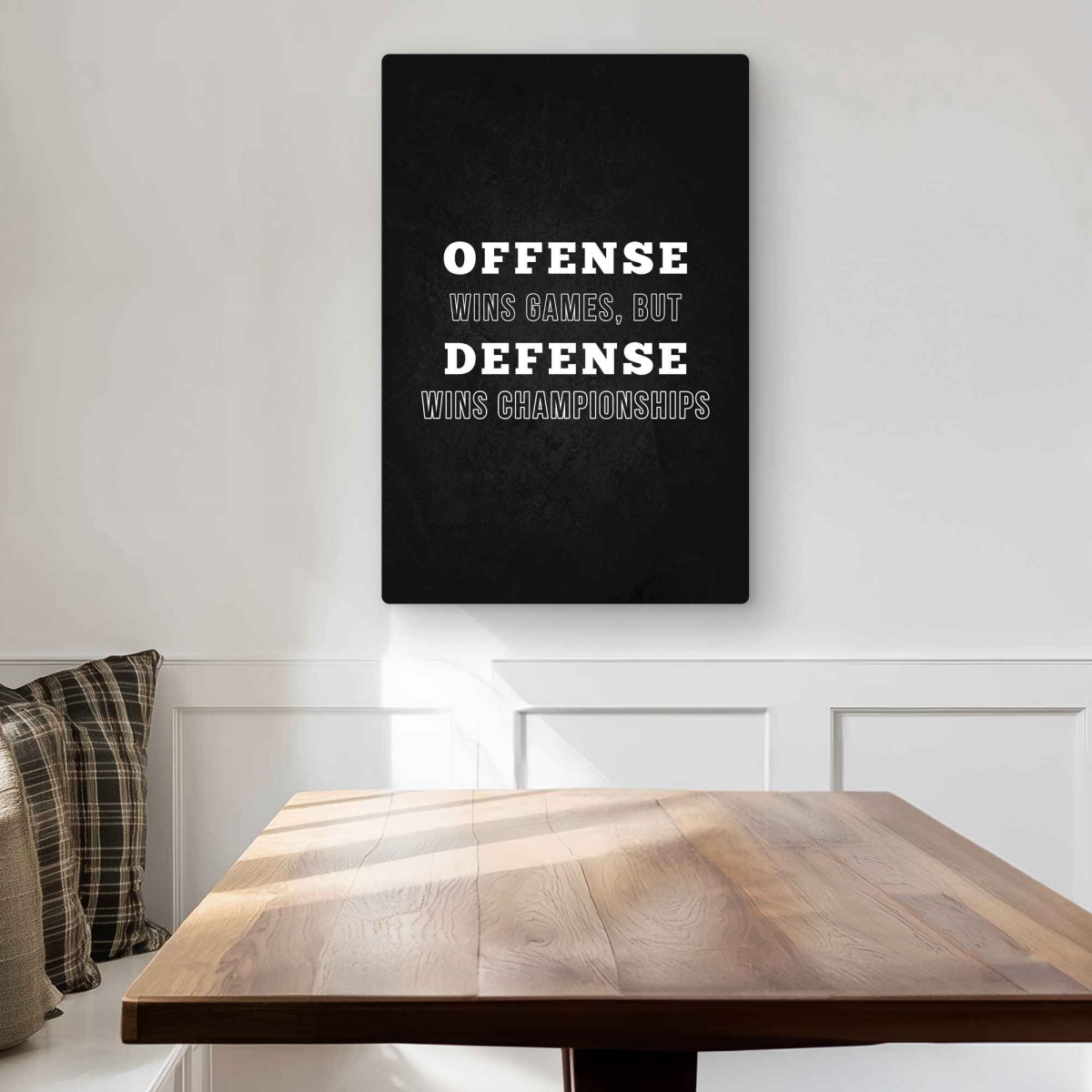 C1MP2030Q0S60H 20 x 30 in. Offense Wins Games Wall Art - Man Cave Sports Metal Print Decor