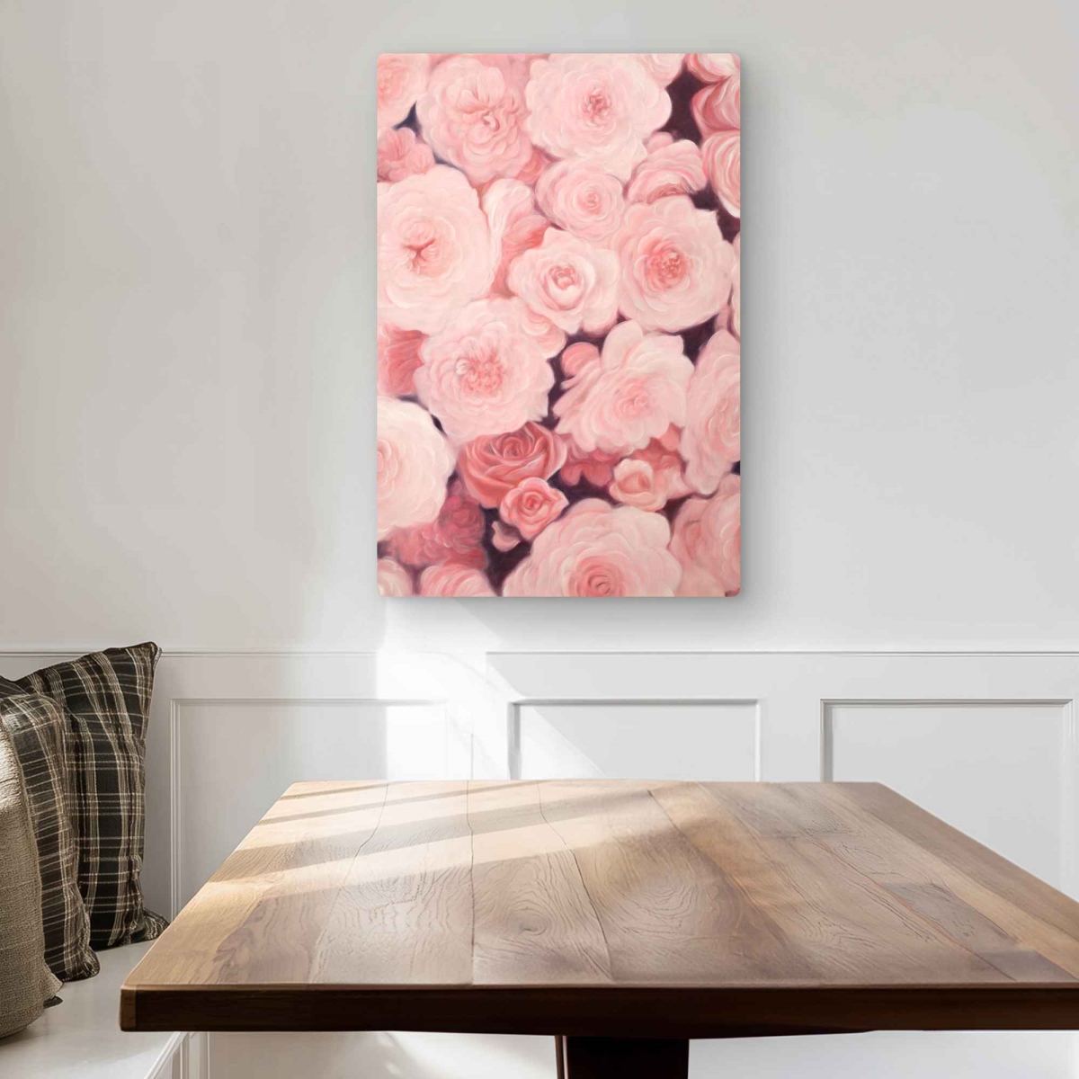 C1MP2030ULJ7IT 20 x 30 in. Pink Flower Field - Romantic Pink Metal Print Wall Art for Home Decor