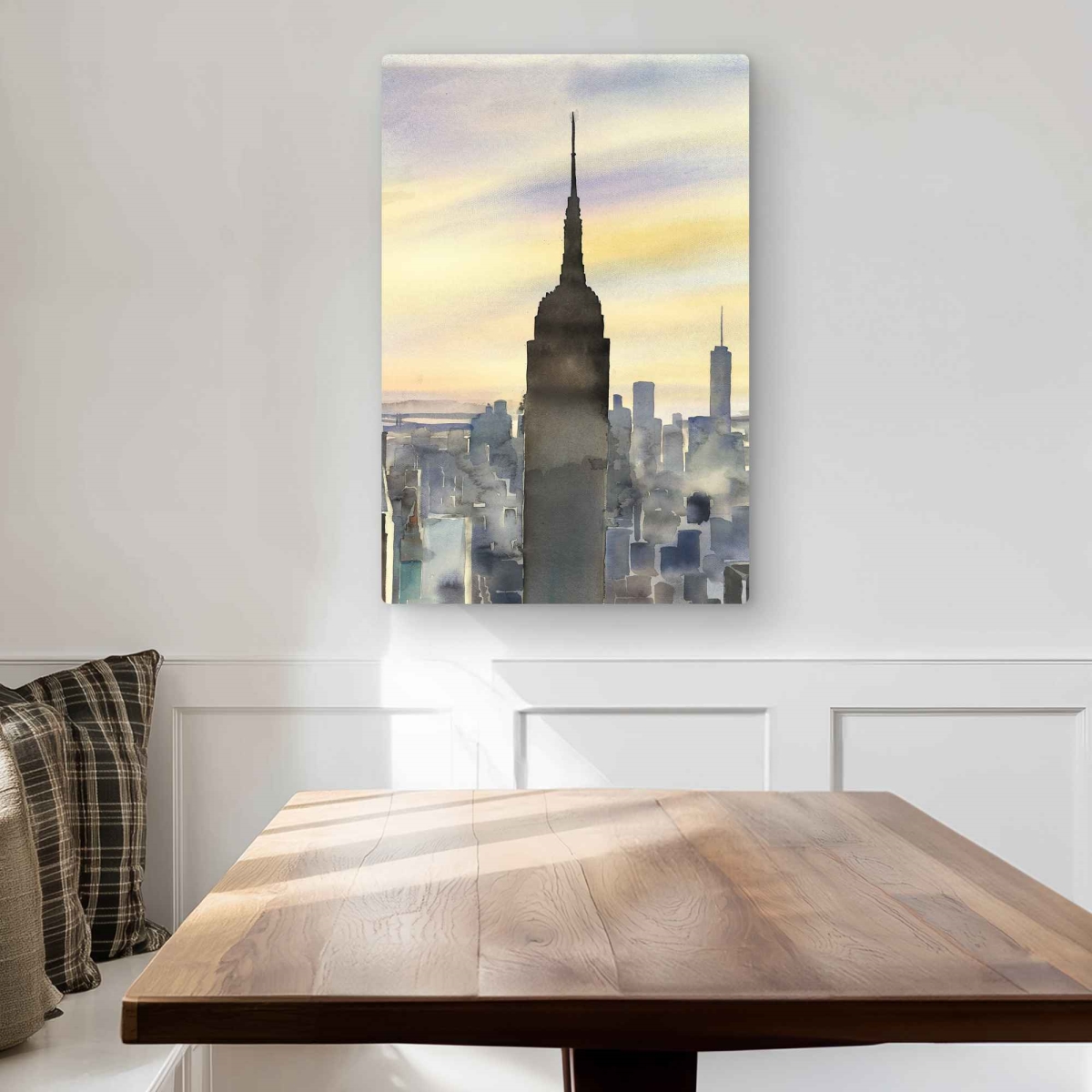 C1MP2030UMH4S4 20 x 30 in. Sunset Over York City - Gray Bridge Metal Print Wall Art for