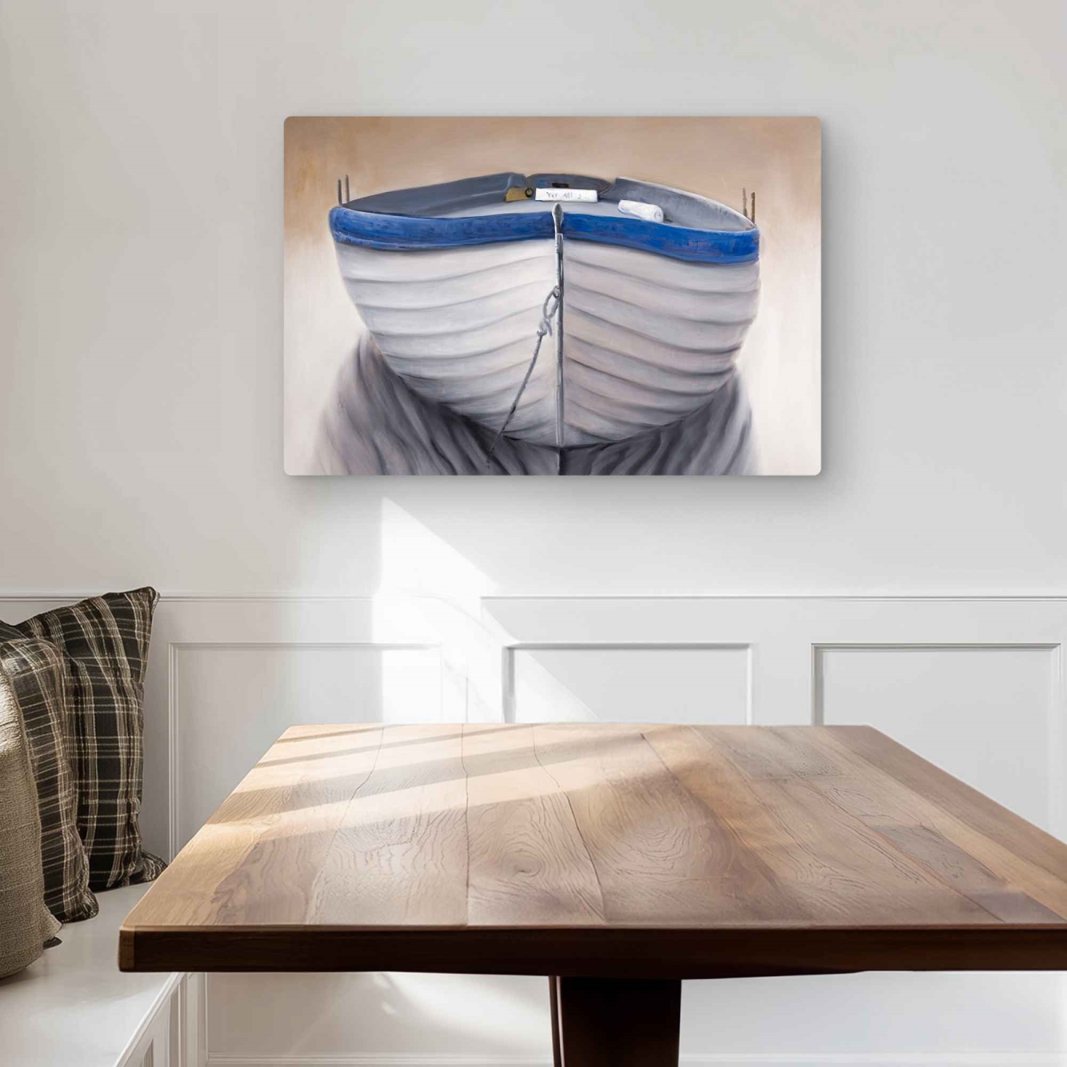 C1MP2030U7BFME 20 x 30 in. Canoe Boat Metal Print Wall Art - Unique Living Room Decor Idea