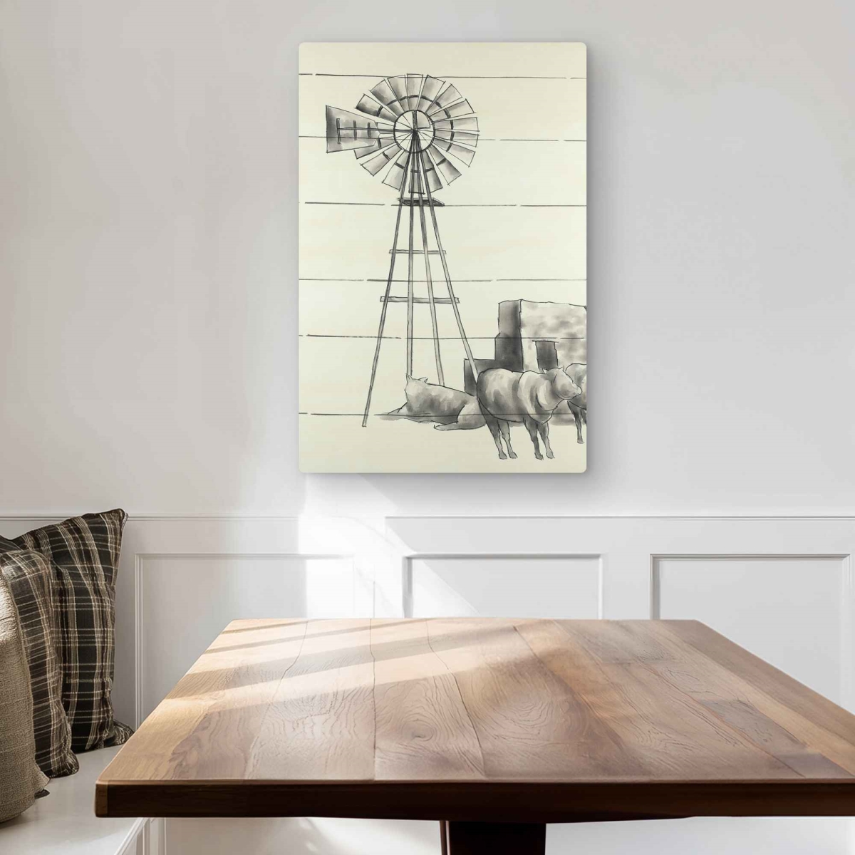 C1MP2030UIJJ84 20 x 30 in. Vintage Old Texas Windmill Wall Art - Kitchen Metal Print Decor
