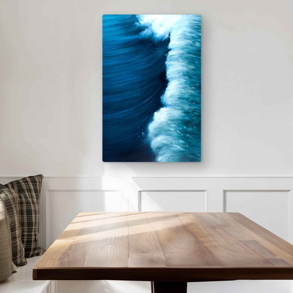 C1MP20300JDDVG 20 x 30 in. Wave - White Coastal Metal Print Wall Art for Elegant Home Decor