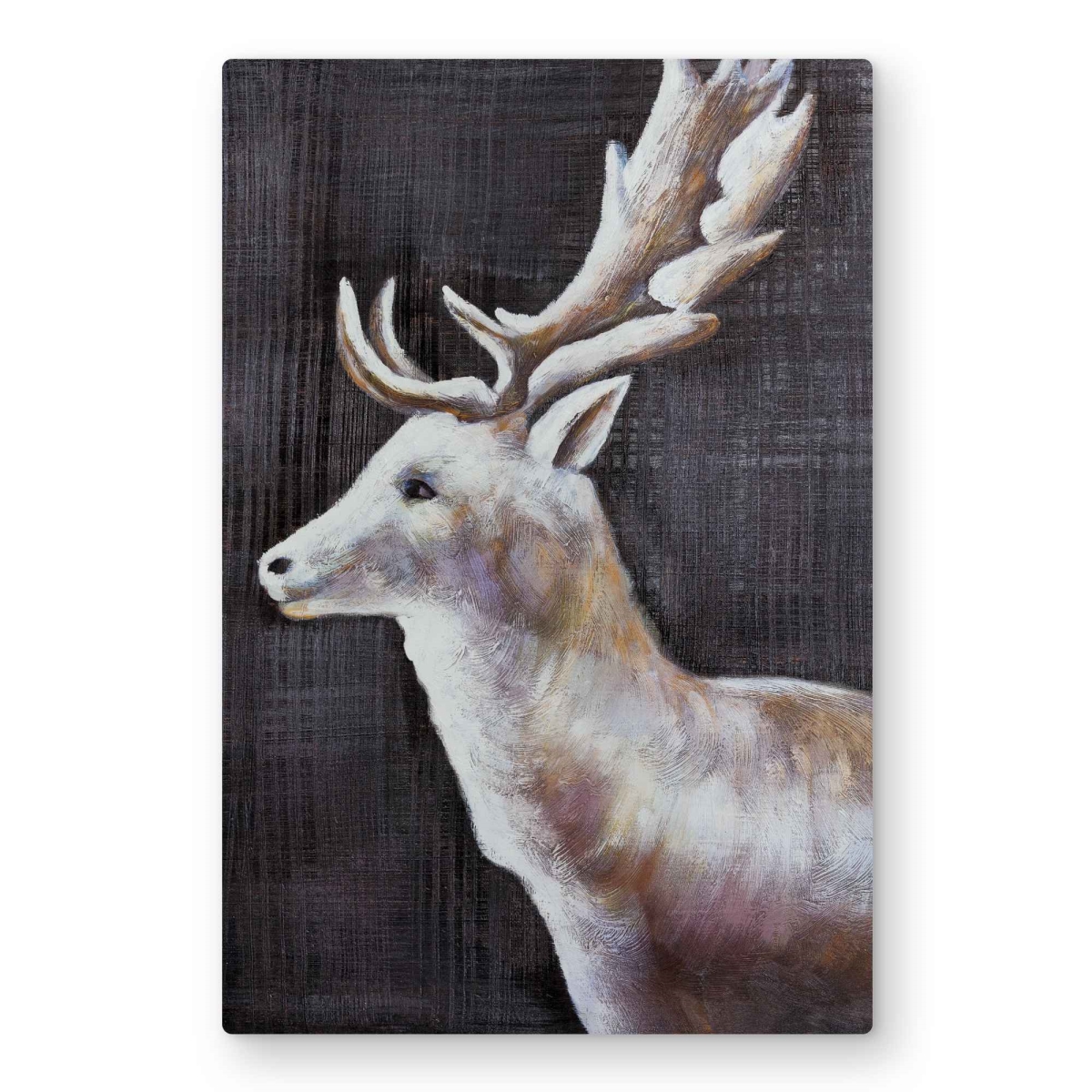 C1MP20305PE5OV 20 x 30 in. Deer Profile View in the Dark - Metal Print Wall Art for Home Decor