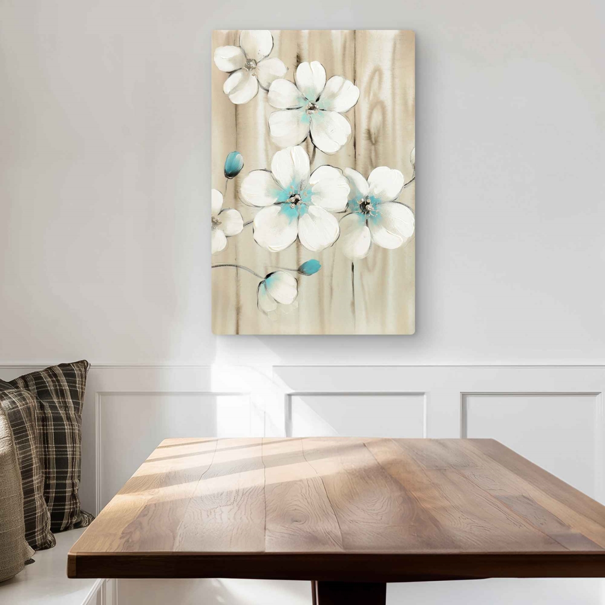 C1MP20305PHFFU 20 x 30 in. Cherry Blossom In White - Asian Metal Print Wall Art for Home Decor
