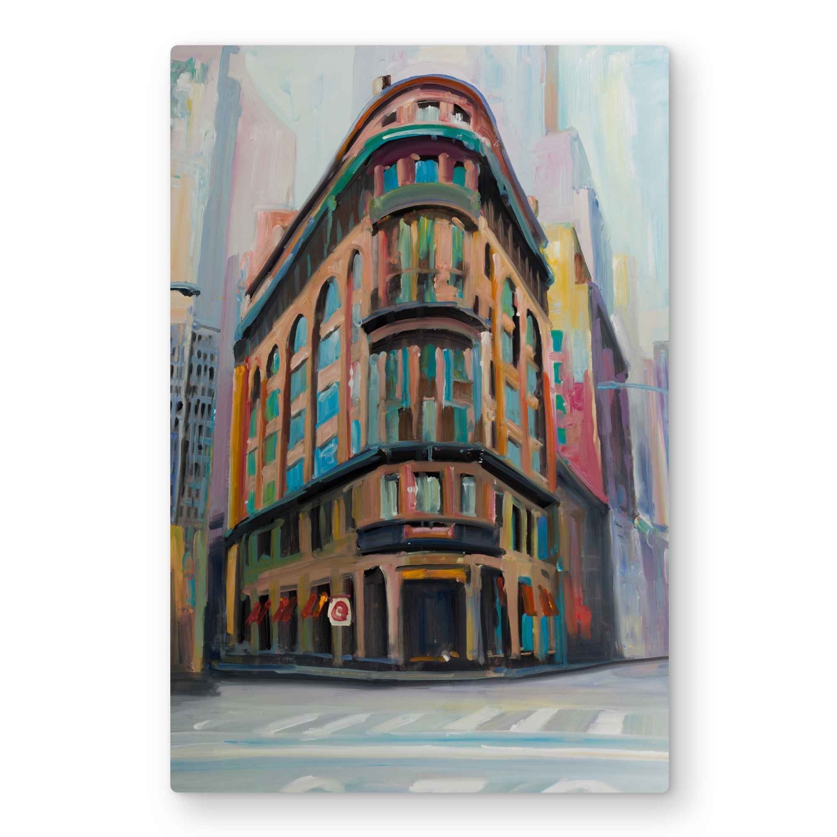 C1MP203034SLNY 20 x 30 in. Building Cities Metal Print Wall Art - York Architecture Decor